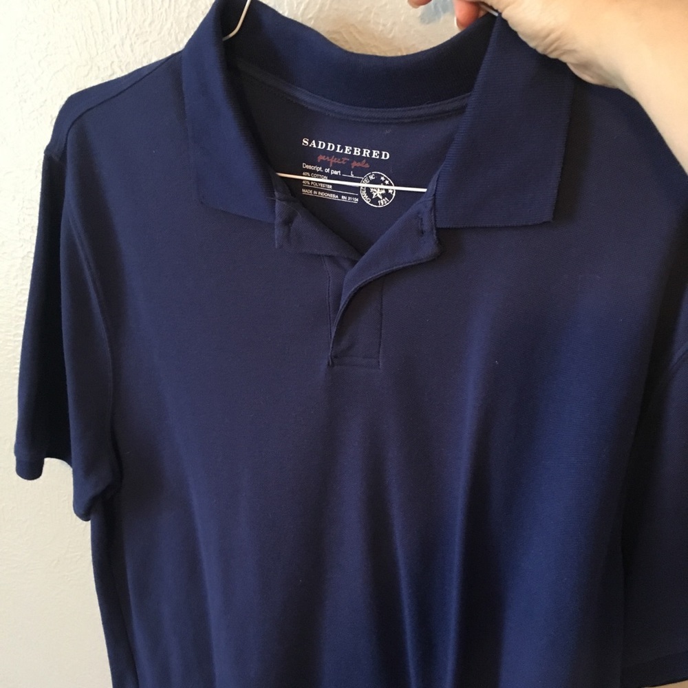 Saddlebred navy blue polo